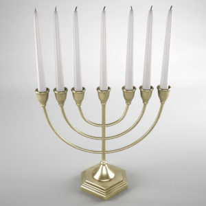 jewish-candle-holder-candlesticks-3d-model-3