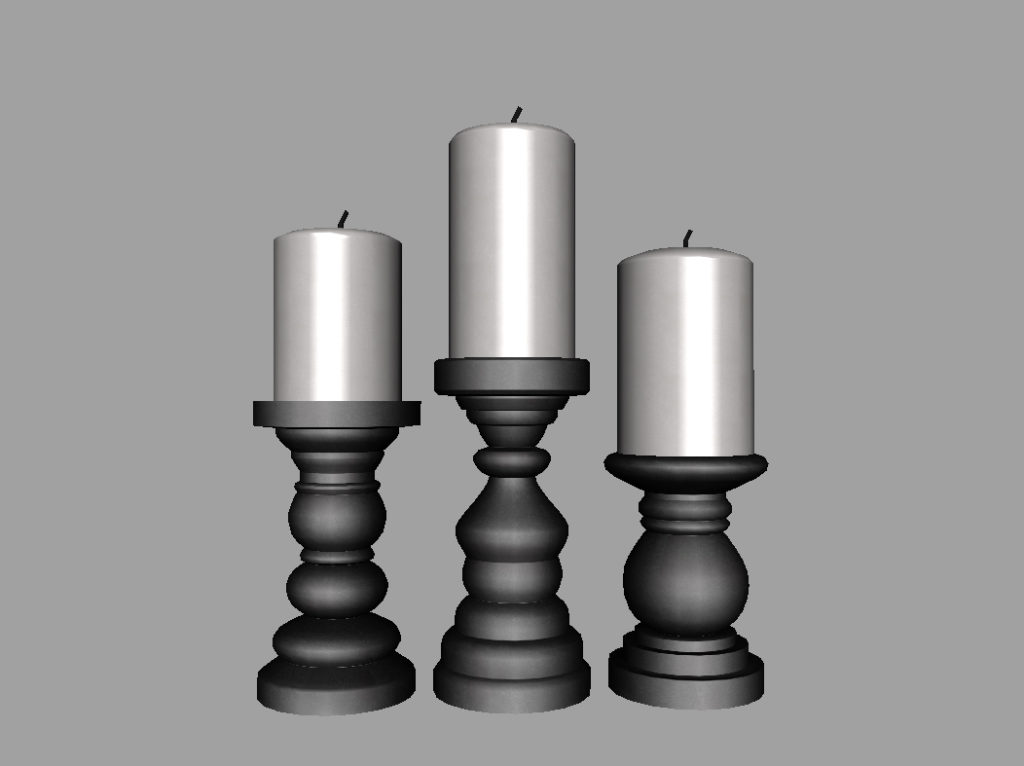 short-candlesticks-black-3d-model-12