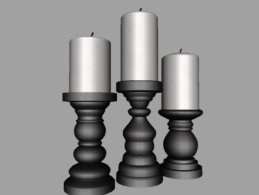 short-candlesticks-black-3d-model-16