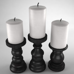 short-candlesticks-black-3d-model-4