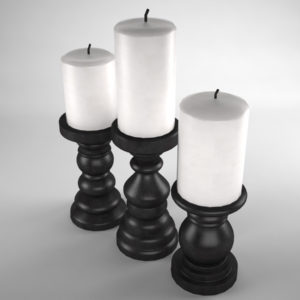 short-candlesticks-black-3d-model-5