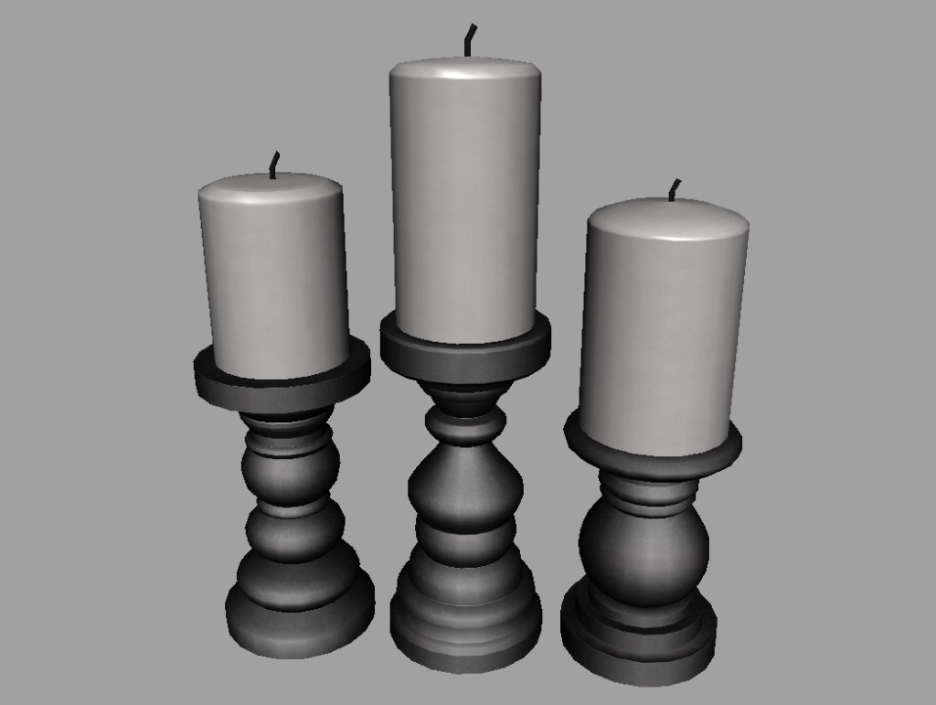 short-candlesticks-black-3d-model-6