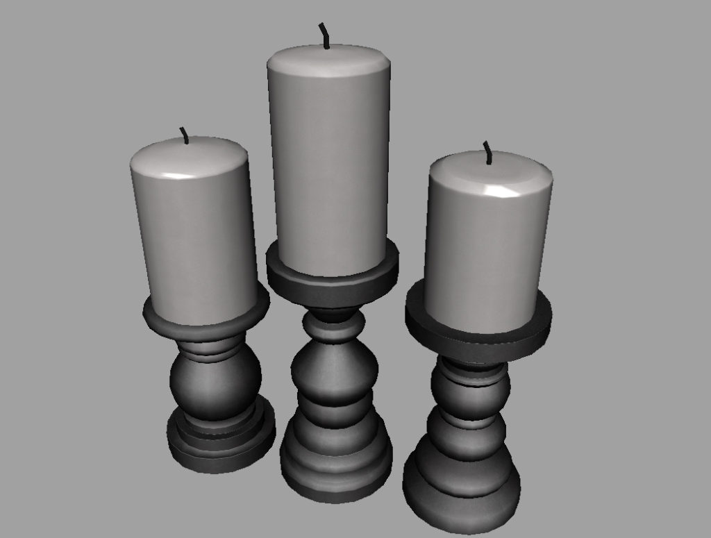 short-candlesticks-black-3d-model-8