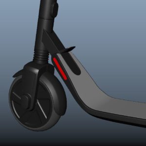 3d ninebot es2 segway pbr scooter kick