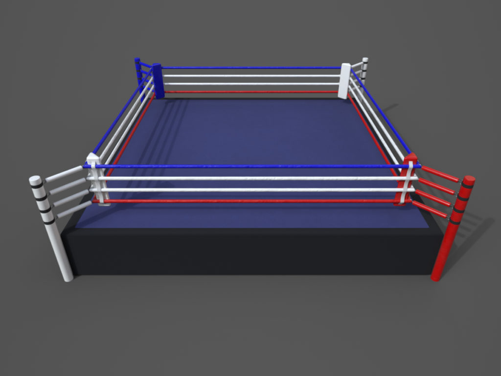 Boxing Ring PBR 3D Model 3D Models World