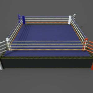 boxing-ring-PBR-3d-model-physically-based rendering-wireframe-1