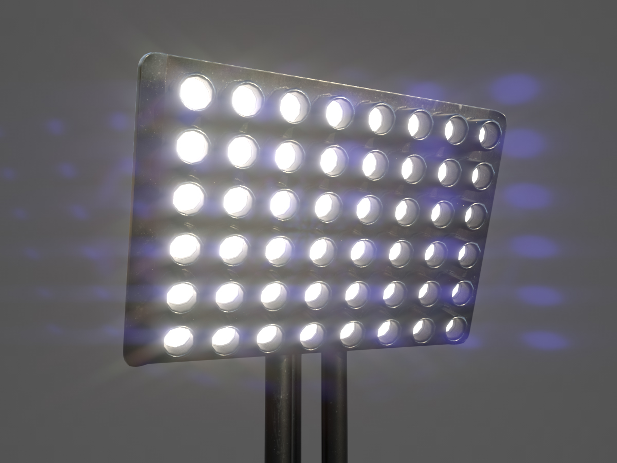 Stadium Lights Large PBR 3D Model 3D Models World