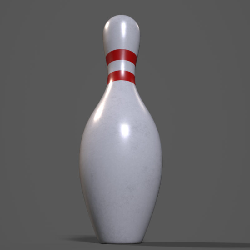 Bowling Pin PBR 3D Model - 3D Models World