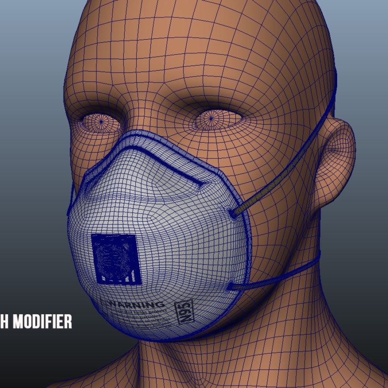 N95 Respirator Face Mask PBR 3D Model - 3D Models World