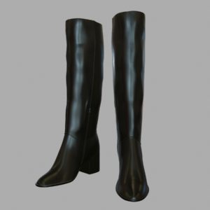 Tall Leather Boots PBR 3D Model