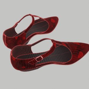 ankle-strap-flats-red-pbr-3d-model-physically-based-rendering-wireframe-5