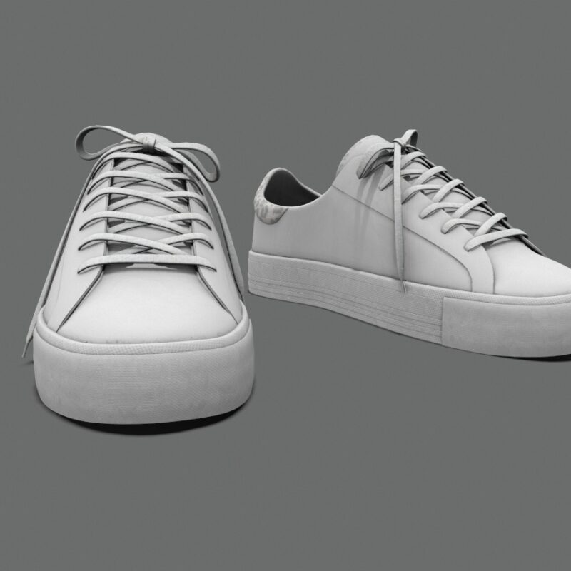 Sneakers White PBR 3D Model - 3D Models World