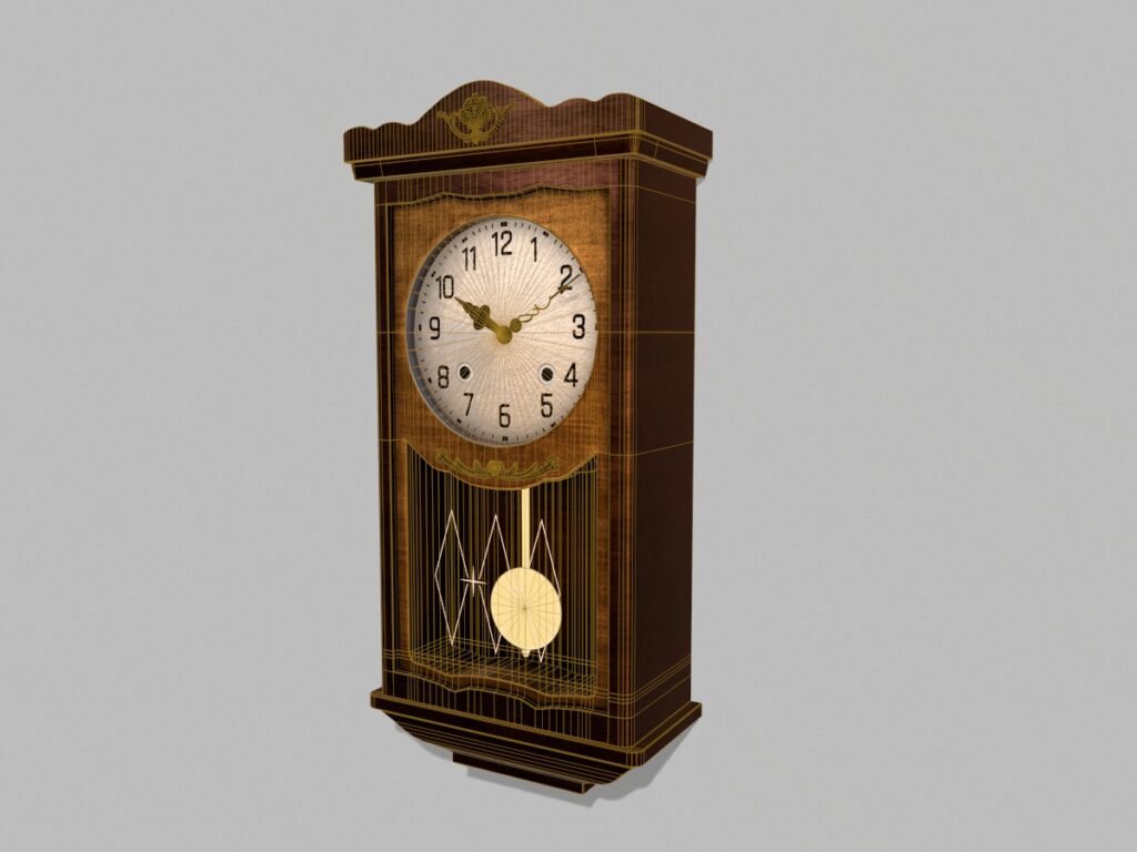 antique-pendulum-wall-clock-pbr-3d-model-physically-based-rendering-wireframe-2