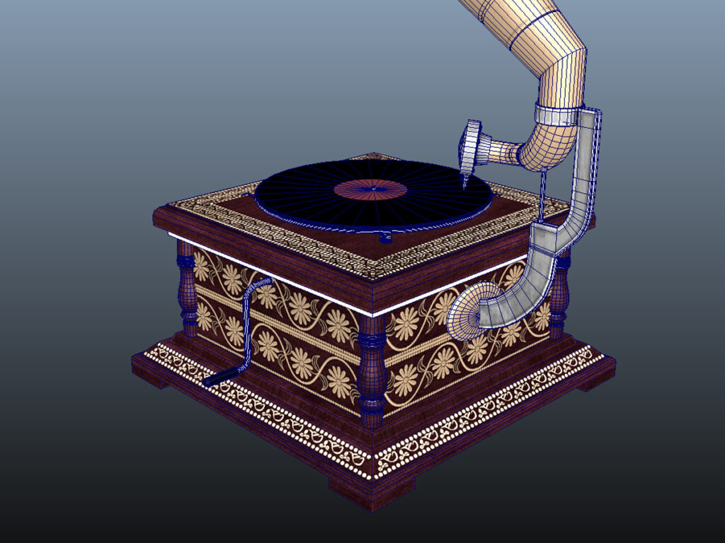 retro-trumpet-horn_record-player-pbr-3d-model-physically-based-rendering-wireframe-13