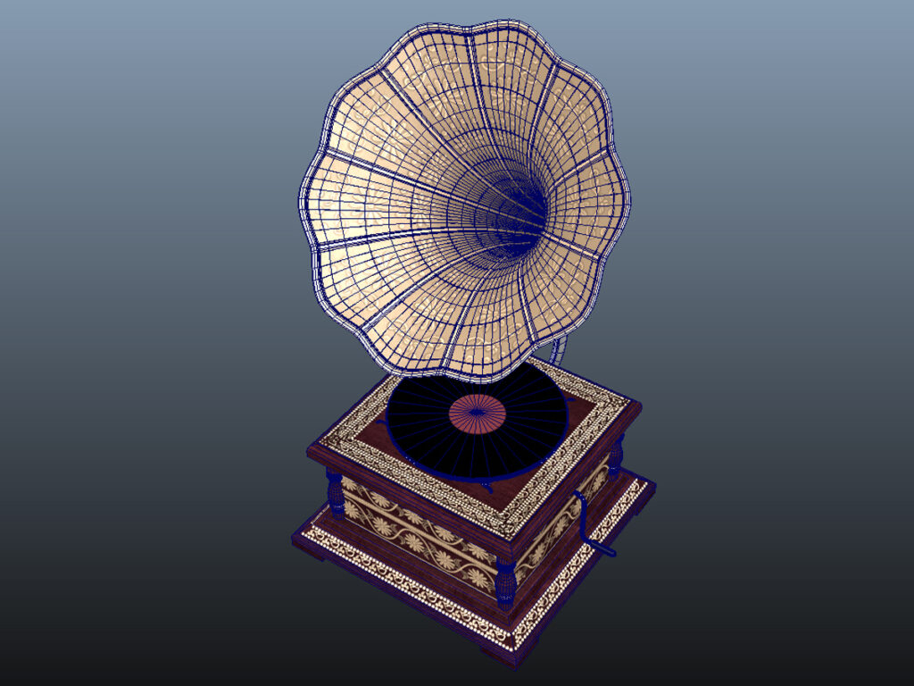 retro-trumpet-horn_record-player-pbr-3d-model-physically-based-rendering-wireframe-14