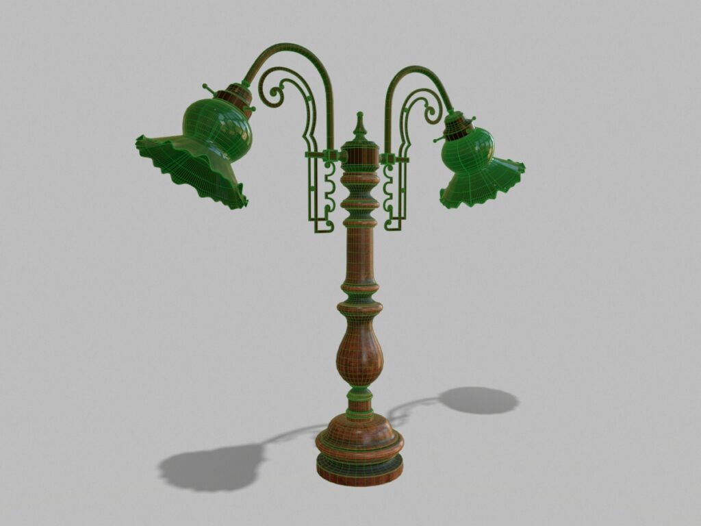 antique-green-glass-table-lamp-pbr-3d-model-physically-based-rendering-wireframe-1