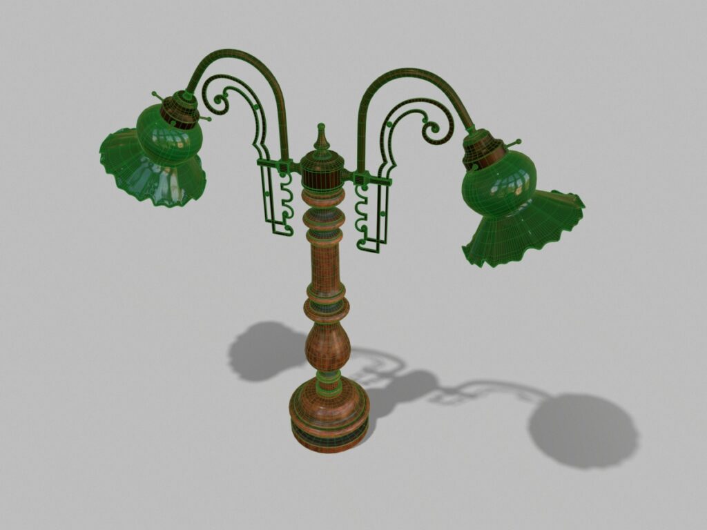 antique-green-glass-table-lamp-pbr-3d-model-physically-based-rendering-wireframe-2