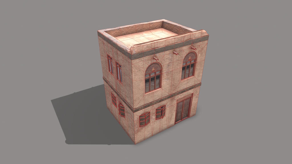 middle-eastern-old-clay-house-style2-pbr-3d-model-physically-based-rendering-wireframe-3