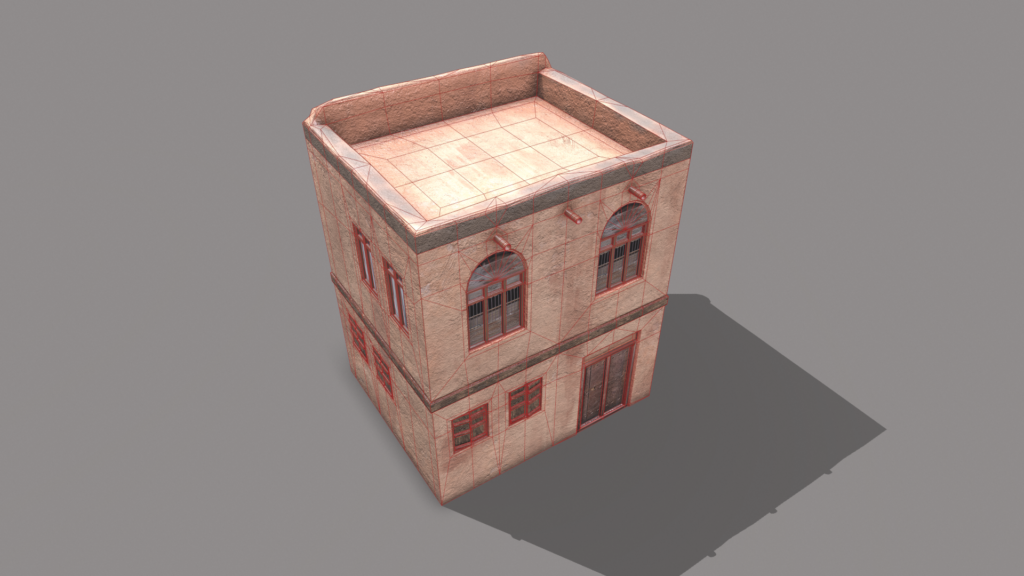 middle-eastern-old-clay-house-style2-pbr-3d-model-physically-based-rendering-wireframe-4