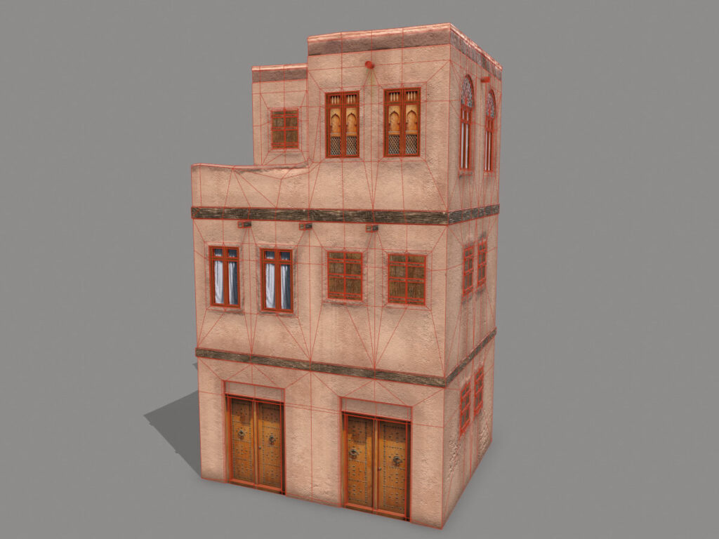 middle-eastern-old-clay-house-style3-pbr-3d-model-physically-based-rendering-wireframe-1