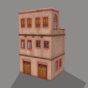 middle-eastern-old-clay-house-style3-pbr-3d-model-physically-based-rendering-wireframe-2