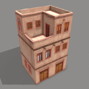 middle-eastern-old-clay-house-style3-pbr-3d-model-physically-based-rendering-wireframe-3