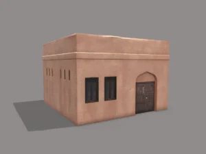 Middle Eastern Old Clay House Style5 PBR 3D Model