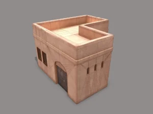middle-eastern-old-clay-house-style5-pbr-3d-model-physically-based-rendering-wireframe-3