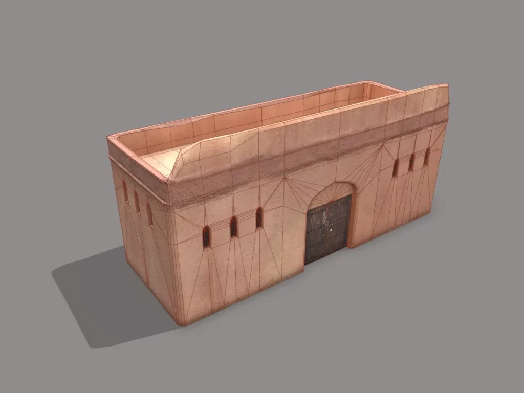 middle-eastern-old-clay-house-style6-pbr-3d-model-physically-based-rendering-wireframe-3
