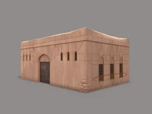 middle-eastern-old-clay-house-style7-pbr-3d-model-physically-based-rendering-wireframe-1
