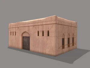 middle-eastern-old-clay-house-style7-pbr-3d-model-physically-based-rendering-wireframe-2